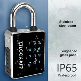 Door Locks Electronic Smart Lock Biometric Fingerprint Padlock TUYATTLOCK APP Portable Keyless Quick Unlock AntiTheft Password 231202