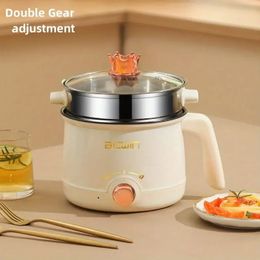 High-End Electric Cooking Pot with Stainless Steel Steamer - Perfect for Noodles, Rice, and More!