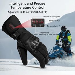 Sports Gloves Heating Thermal Electric Heated Waterproof Touchscreens Hand Warmer for Motorcycle Skiing Cycling 231202