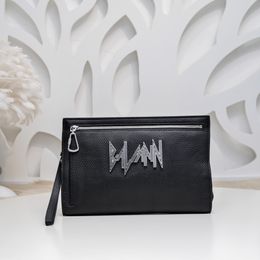 Bal main Brand mens clutch bag B-Buzz 23 logo B designer bag genuine Leather fashion OOTD 31.21.3cm