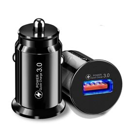 Fast Charging 18W 12W USB Car Charger Mini Portable Power adapters For IPhone 12 13 14 15 Samsung Xiaomi Huawei Android phone with Box