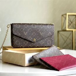 Women clutch purse card holder crossbody felicie Designer handbag chain handbag portefeuille woc messenger dicky0750 envelope shoulder Bag sac de luxe tasche