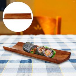 Dinnerware Sets Long Sushi Plate Japanese Style Tray Sashimi Wooden Storage Pot Beef (Long Tray)