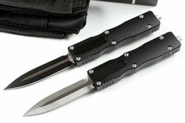 Micro tech B2 Dirac AUTO Knife 2.95" Satin Double Edge Blade, Aluminum Handles,Camping Outdoor Tactical Combat elf-defense Knives EDC Pocket Tool