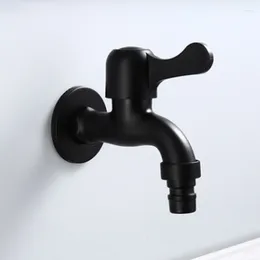 Bathroom Sink Faucets Black Bibcocks Washing Machine Faucet Wall Mount Garden Outdoor Bibcock Mop Tap Watering