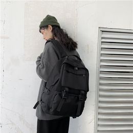 Black Backpack New Trend Female Backpack Fashion Women Backpack Waterproof Large School Bag Teenage Girls Student Shoulder Bags 212541