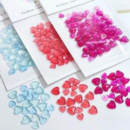 Nail Art Decorations 50LD 3d Heart For Acrylic Nails Color Changing Sun Change Beads Flatback Crystals D