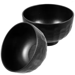 Dinnerware Sets 2 Pcs Miso Soup Bowl Japanese Style Container Unbreakable Restaurant Bowls Plastic Kitchen Supply