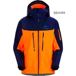 Designer Arcterys Jackets Authentic Men's Arc Coats Big Bird ALPHA SV JACKET LNY Year of the Tiger Limited Blue Orange Blocked Waterproof Sprint jacket