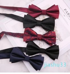 Ribbon 6 12cm Fashion Wine Navy Blue Black Solid Flower Polyester Men Butterfly Wedding Gift Business Casual Daily Tie