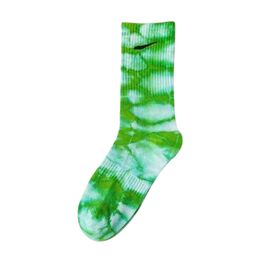 Wholesale Socks, Men's Socks, Women's Pure Cotton, 10 Color Sports Couple Socks, Letter Colored Tie Dyed Print, One Size Five Pair Set, z4