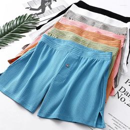 Men's Shorts Summer Home Vertical Stripes Pants Cotton Breathable Comfortable Sports Solid Pattern Underwear