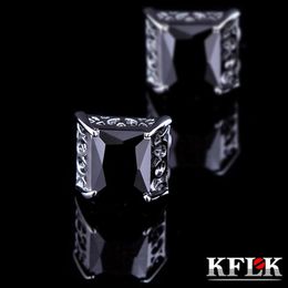 Cuff Links KFLK Jewellery Brand Fashion Crystal Vintage Cuffs links Male Buttons High Quality French shirt cufflinks for mens guests 231202