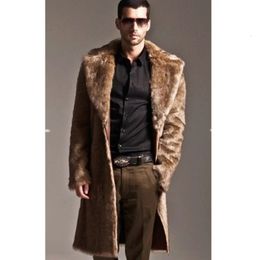 Men's Jackets 2023 imitation mink fur integrated long winter wear clothing jackets trench coat men korean fashion windbreakers 231202