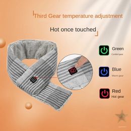Scarves Wraps Scarf Rechargeable Temperature Control Pad Shawl Electric Winter Warmer Electric Heated Scarf Neck Wrap Warmer Shawl 231202