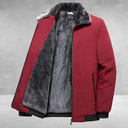 Men's Jackets Winter Thick Stand Collar Parka Outdoor Coats Casual Warm Fleece Cotton Windproof Jacket Outwear Male Clothing 5XL