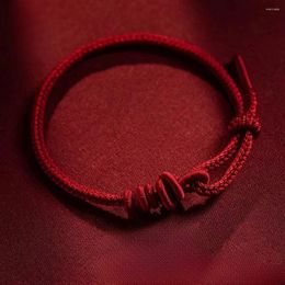Charm Bracelets Handmade Tibetan Bracelet For Men And Women Dragon Thread Good Lucky Rope Chinese Knots Red