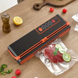 1set, Vacuum Sealer Machine, Automatic Food Sealer With Cutter, Dry & Moist Modes,Powerful Suction Air Sealing System With 10 Sealing Bags & Air Suction Hose