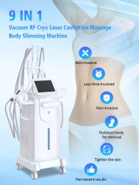 2024 9 in 1 fat removal weight loss Vacuum RF Cryo laser Cavitation Massage body slimming machine