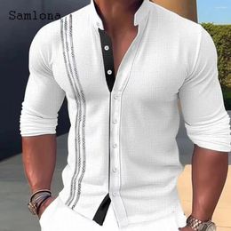 Men's Dress Shirts Men Long Sleeves Patchwork Tops Blouse Casual Retro Plus Size Masculina Camisa Shirt Blusas Hommes Ropa Male Streetwear