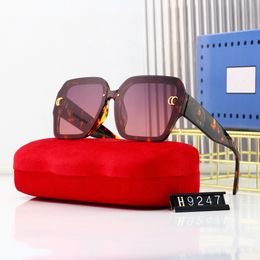 Classic Luxury Brand Designer Big Frame Square Sunglasses Women Men Fashion Vintage Popular Travel Sun Glasses Shades UV400 9247