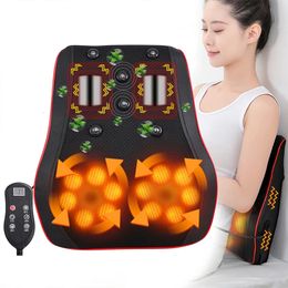 Massaging Neck Pillowws Electric Heating Waist Massager Lumbar Massage Cushion Muscle Relaxation Neck Massage Pillow Back Pain Relief Chiropractic 231202