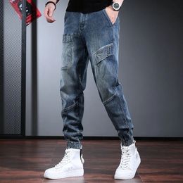 Mens Jeans Spring and Autumn Fashion Trend Retro Elastic Haren Pants Casual Comfort Large Size Warm High Quality M3XL 231202