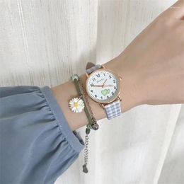 Wristwatches Fashion Simple Wrist Watches For Women Ladies Casual Fabric Belt Students Kids Quartz Watch Female Clock Holidays Gift