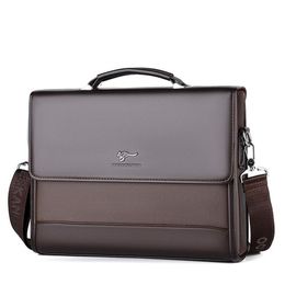 Briefcases Male Handbags Pu Leather Men's Tote Briefcase Business Shoulder Bag for Men Brand Laptop Bags Man Organizer Docume200p