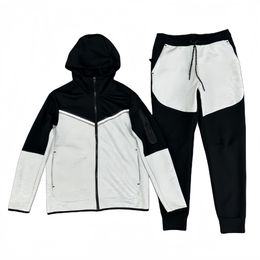 Designer technology hooded tracksuit mens technology fleece long pants zippered jacket long sleeved jogging pants jogging pants sportswear bottoms fleece