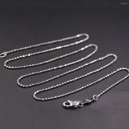 Chains PT950 Pure Solid Platinum 950 Necklace For Women Carved Beaded Chain Link 45cmL Gift Jewellery