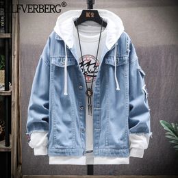 Men's Jackets Denim Jacket Mens Hooded Slim Fit Casual Streetwear Jean Jackets Long Sleeve Trendy Outerwear Autumn Winter Jacket Coat for Men 231202