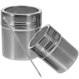 Dinnerware Sets Coffee Sprinkler Metal Salt Shake Container Shaker Multipurpose Bottle Barbecue Cinnamon Stainless Steel Travel Matcha