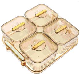 Plates Dry Fruit Tray Lid Divided Dish Appetizer Serving Plate Party Wedding Nuts Storage Box Containers