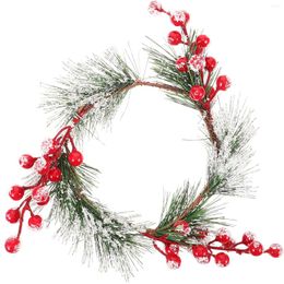 Decorative Flowers Holder Simulated Rings Decors Mini Christmas Wreath Window Table Centrepieces Plastic Xmas Wreaths Fall