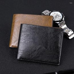 Wallets Summer Men Short Wallet High Quality PU Leather Coin Purse Large Capacity Multi Card