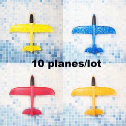 Aircraft Modle Foam Hand Throwing Airplanes Toy 37cm 48cm Flight Mode Glider Inertia Planes Model Aircraft Planes for Kids Outdoor Sport 231202