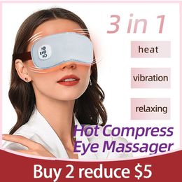 Face Care Devices DAMEIDA Reusable USB Electric Heated Eyes Mask Compress Warm Therapy Eye Care Massager Relieve Tired Eyes Dry Eyes Sleep 231202