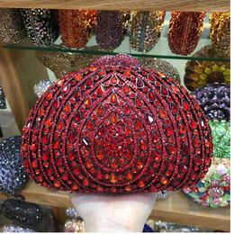 Evening Bags Women Crystal Red/black/gold/silver/pink Wedding Party Clutches Clutch Purse Mini Wallet For Bridal Gift