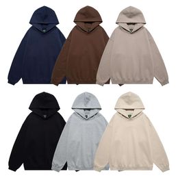 420G Heavyweight Fashion Brand European And American Casual Solid Colour Hooded Loose Sweater With Velvet Hat Coat For Men And Women In