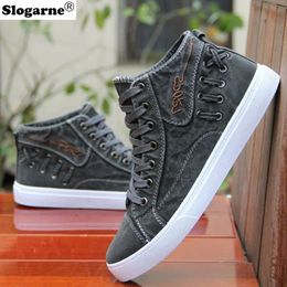 Dress Shoes Men's Canvas Boots Spring Casual Sneakers Male Canvas Shoes Skateboard Shoes Flats Man High Top Casual Sports Shoes Skate Shoes 231202