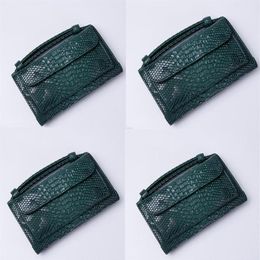 Wallets Saudi Arabia Style Luxury Women Wallet Crocodile Pattern Multifunction Girls Purse Card Holder Long Clutch Green Bag201B