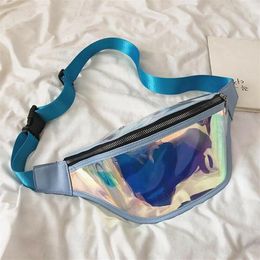 Waist Bags Fashion Belt Bum Bag Transparent Clear Punk Holographic Fanny Pack Laser291e