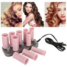 Hair Rollers 205-3cm 10 Pcs/Set Electric Roll Hair Tube Heated Roller Hair Curly Styling Sticks Tools 110-240v Electric Heated Curler 231202