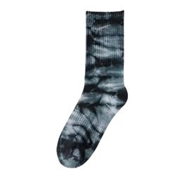 Wholesale Socks, Men's Socks, Women's Pure Cotton, 10 Color Sports Couple Socks, Letter Colored Tie Dyed Print, One Size Five Pair Set, z8