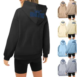 Women's Hoodies Women Sweatshirts Top Letter Graphic Thermal Lined Hooded Sweatshirt Trending Clothes For Fall