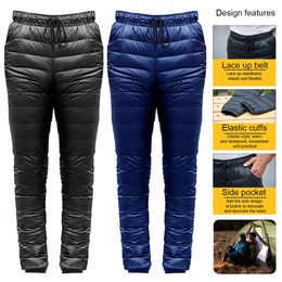 Outdoor Pants Climbing Warm Slim Trousers Plus Size Thicken Outdoor Skiing Camping Down Pants Travelling Easy Carrying Portable Parts 231202