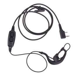 PTT Pin Dual 2 Earpiece Headset Mic for Baofeng UV-82 UV-8D Walkie Talkies UV-8