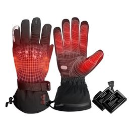 Sports Gloves Winter Rechargeable Heated Touchscreens Warm Waterproof Motorcycle Riding with Digital Display 231202