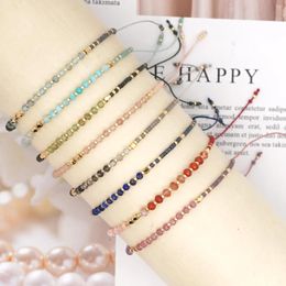 Charm Bracelets BohoBliss Dainty Natural Stone Miyuki Beaded Tiny Friendship Bangles For Women Simple Style Trendy Fashion Jewellery